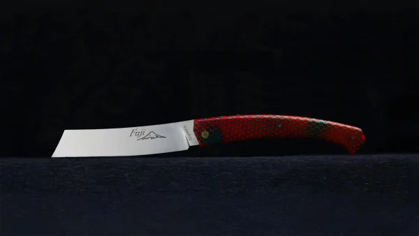 Fuji Composite Nid d'abeille - Rouge, couteau artisanal Les Frères Teymen